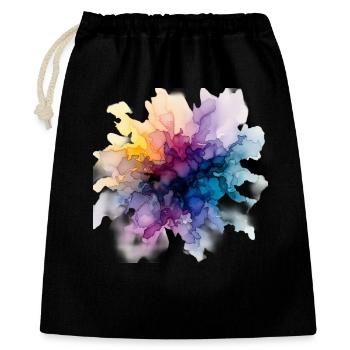 Color Explosion: Abstract Watercolor Color Frenzy - Gift Bag 40 x 50 cm - black - Front