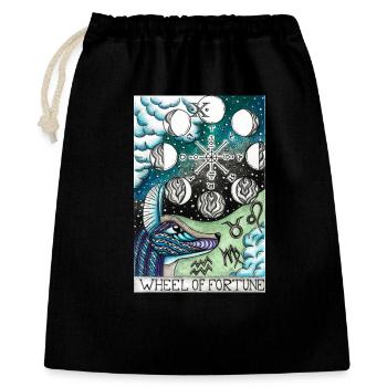 Roue de la Fortune - Sac cadeau 40 x 50 cm - noir - Devant
