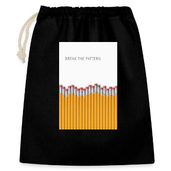 Break the Pattern Minimalist Statement Design - Geschenkbeutel aus Baumwolle (40 x 50 cm) - Schwarz - Vorne