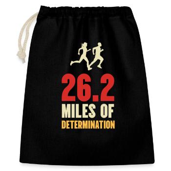 Marathon - 26,2 miles de détermination - Sac cadeau 40 x 50 cm - noir - Devant