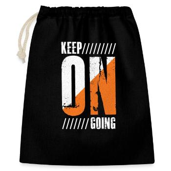 keep on going funny shirt - Gift Bag 40 x 50 cm - black - Front