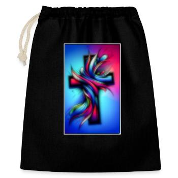 Cross colorful - Gift Bag 40 x 50 cm - black - Front