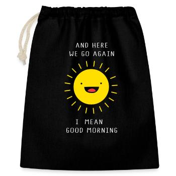 Late risers Monday morning morning grouches - Gift Bag 40 x 50 cm - black - Front