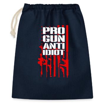 Pro-armes, anti-idiots - Sac cadeau 40 x 50 cm - marine - Devant