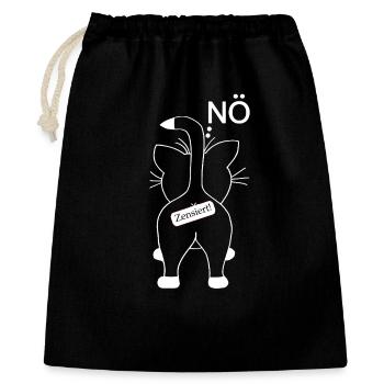 Nope. Just nope. Cat from behind - Gift Bag 40 x 50 cm - black - Front