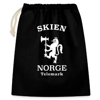 Skien Norge, Norvège - Sac cadeau 40 x 50 cm - noir - Devant