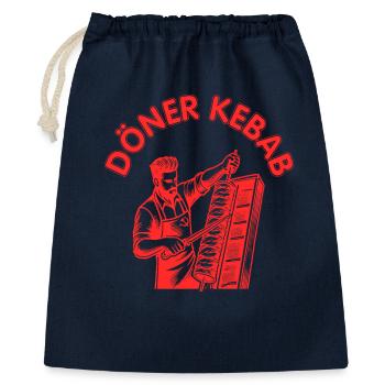 Döner Kebab - Geschenkbeutel aus Baumwolle (40 x 50 cm) - Navy - Vorne