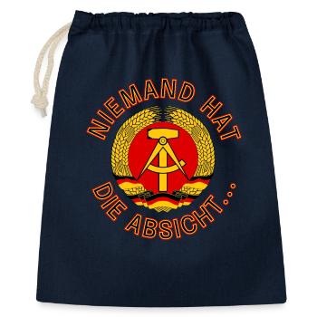 DDR Fun Personne n’a l’intention Sweat Hoodie Hood Mug - Sac cadeau 40 x 50 cm - marine - Devant