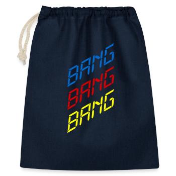 Bang Bang Bang – Party, Musik & Club Vibes - Geschenkbeutel aus Baumwolle (40 x 50 cm) - Navy - Vorne