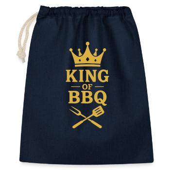 King of BBQ | Grillmeister Krone - Gift Bag 40 x 50 cm - navy - Front