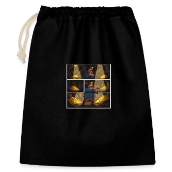Aventure dans le trésor d’or - Sac cadeau 40 x 50 cm - noir - Devant