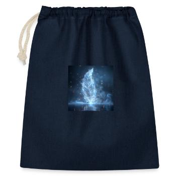 Ätherische Feder leuchtend – Symbol des Lichts - Geschenkbeutel aus Baumwolle (40 x 50 cm) - Navy - Vorne