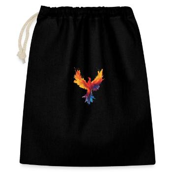 Fiery_Watercolor_Phoenix_Rebirth_Strength - Sac cadeau 40 x 50 cm - noir - Devant