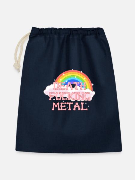 Death Fucking Metal - Geschenkbeutel aus Baumwolle (40 x 50 cm) - Navy