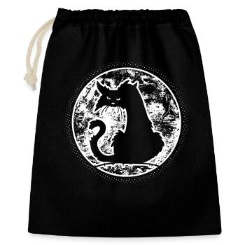Halloween black cat in moonlight, creep - Gift Bag 40 x 50 cm - black - Front