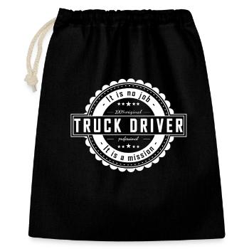 truck driver - Gift Bag 40 x 50 cm - black - Front