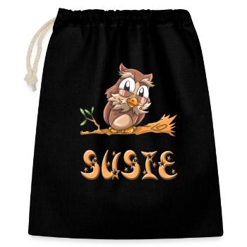 Owl Susie - Sac cadeau 40 x 50 cm - noir - Devant