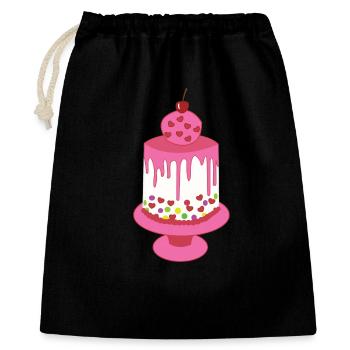 cake - Gift Bag 40 x 50 cm - black - Front
