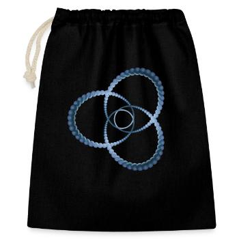 Atom - Cellular five - Geschenkbeutel aus Baumwolle (40 x 50 cm) - Schwarz - Vorne