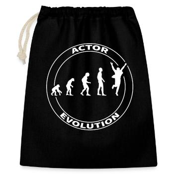 Evolution Schauspieler Darsteller Hollywood witzig - Geschenkbeutel aus Baumwolle (40 x 50 cm) - Schwarz - Vorne