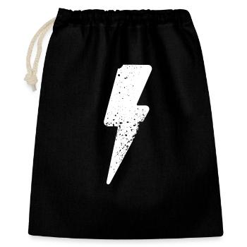 blitz symbol zorn - Geschenkbeutel aus Baumwolle (40 x 50 cm) - Schwarz - Vorne