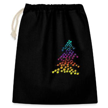 Sapin de Noël Rainbow Neon – Dots & Lights - Sac cadeau 40 x 50 cm - noir - Devant