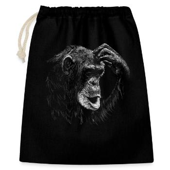 Monkey - Gift Bag 40 x 50 cm - black - Front