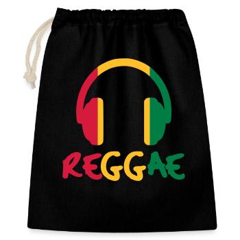 Reggae - Geschenkbeutel aus Baumwolle (40 x 50 cm) - Schwarz - Vorne