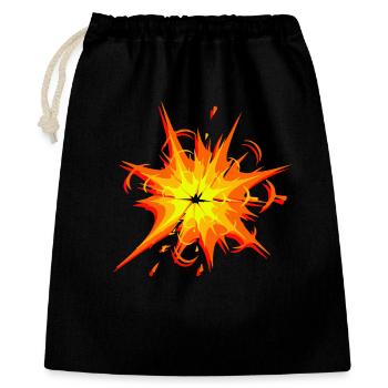 explosion étoile flamme splash couleur taches coloré - Sac cadeau 40 x 50 cm - noir - Devant