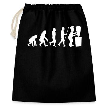 Kebab Evolution Kebap Doner Spit Funny Food - Gift Bag 40 x 50 cm - black - Front
