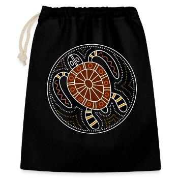 turtle - Gift Bag 40 x 50 cm - black - Front