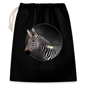 zèbre - Sac cadeau 40 x 50 cm - noir - Devant