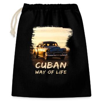 Kuba, Cuba, Cuban way of life, Oldtimer, Urlaub - Geschenkbeutel aus Baumwolle (40 x 50 cm) - Schwarz - Vorne