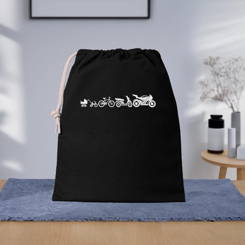 Motorcycle Evolution Motorcycles Development Funny Sac cadeau 40 x 50 cm