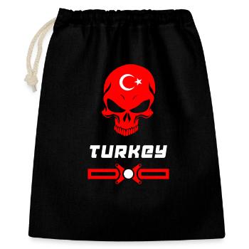 Türkei Totenkopf Design - Geschenkbeutel aus Baumwolle (40 x 50 cm) - Schwarz - Vorne