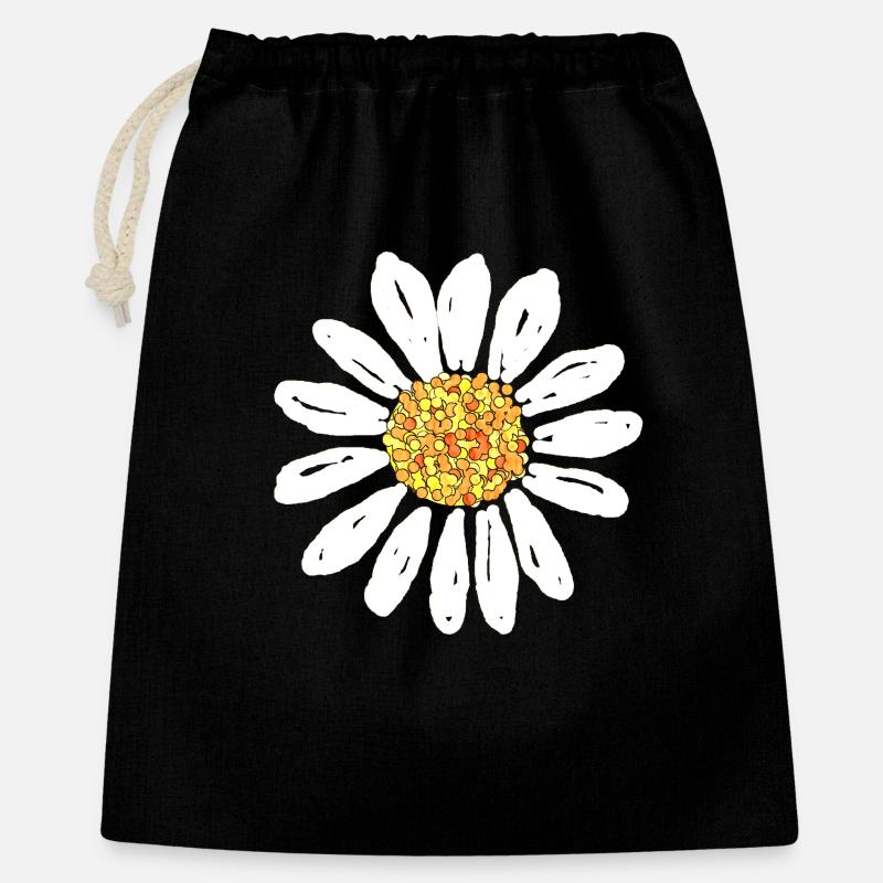 Daisy flower - Gift Bag 40 x 50 cm - black