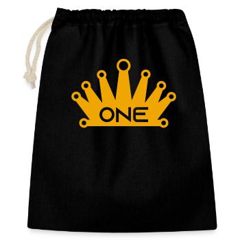 First birthday 1 year baby child birthday boy - Gift Bag 40 x 50 cm - black - Front
