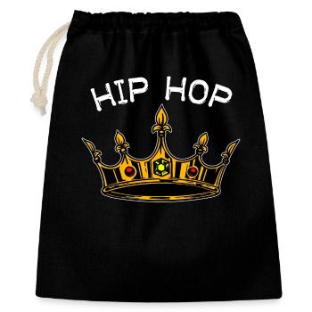 Hip Hop rappeur roi déclaration reine break dance - Sac cadeau 40 x 50 cm - noir - Devant