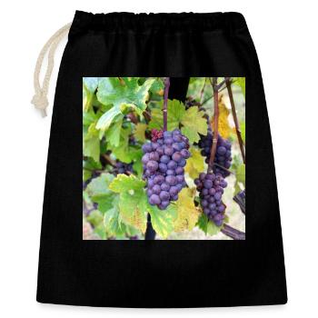 Wein Weintrauben Weinrebe Weinlese Weinfest Poster - Geschenkbeutel aus Baumwolle (40 x 50 cm) - Schwarz - Vorne