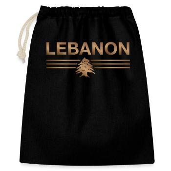 Libanon Beirut Libanese Libanesin Libanesisch LBN - Geschenkbeutel aus Baumwolle (40 x 50 cm) - Schwarz - Vorne