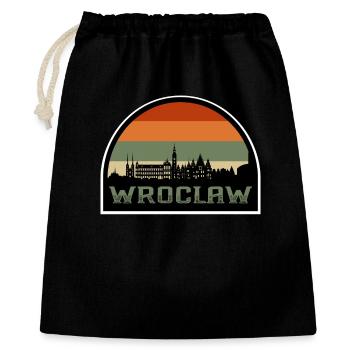 Wroclaw Pologne Skyline Souvenirs Drapeau Polonais Voyage - Sac cadeau 40 x 50 cm - noir - Devant