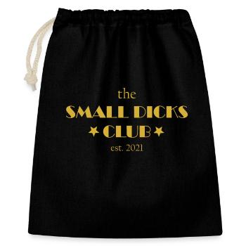 Small Dicks Club Jahr 2021 Penis Party Geschenk - Geschenkbeutel aus Baumwolle (40 x 50 cm) - Schwarz - Vorne