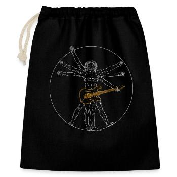Guitar Da Vinci - Guitar Rock Gift - Gift Bag 40 x 50 cm - black - Front