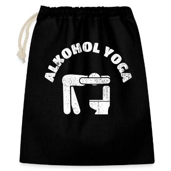 Fête de l'alcool avant une intoxication ivre - Sac cadeau 40 x 50 cm - noir - Devant