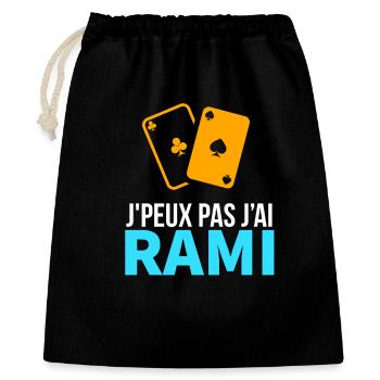 Card game Le Rami - Gift Bag 40 x 50 cm - black - Front
