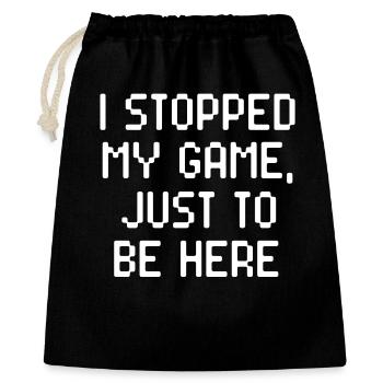 Gamer Gamer Game Statement Joueur - Sac cadeau 40 x 50 cm - noir - Devant
