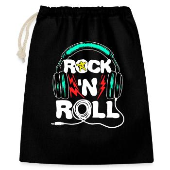 Cool Headset Lustig Spruch - Geschenkbeutel aus Baumwolle (40 x 50 cm) - Schwarz - Vorne