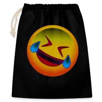 Laughing face - Gift Bag 40 x 50 cm - black - Front