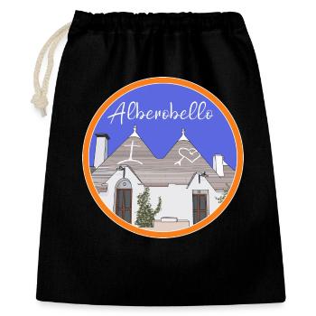 Maisons Trulli Alberobello Bari Trullo Italie - Sac cadeau 40 x 50 cm - noir - Devant