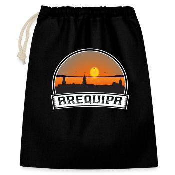 Arequipa Peru Skyline Vintage Sunset Travel Souven - Gift Bag 40 x 50 cm - black - Front